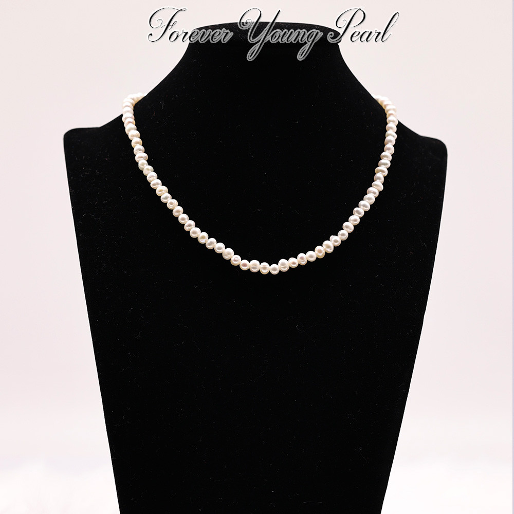 DC282 - Dây chuyền ngọc Trai nuôi nước ngọt sang trọng, trai 5-6 li, dài 45-50 cm, Forever Young Pearl