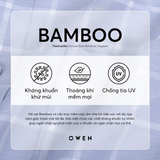 OWEN - Áo sơ mi dài tay Regular Fit AR230342DT màu Đen chất liệu Bamboo-Polyester