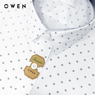 OWEN - Áo sơ mi dài tay Slim Fit AS240556D màu Trắng chất liệu Bamboo