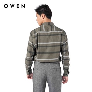Owen - Áo sơ mi dài tay Regular Fit AR220913DT màu Xanh đen chất liệu Bamboo