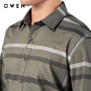 Owen - Áo sơ mi dài tay Regular Fit AR220913DT màu Xanh đen chất liệu Bamboo