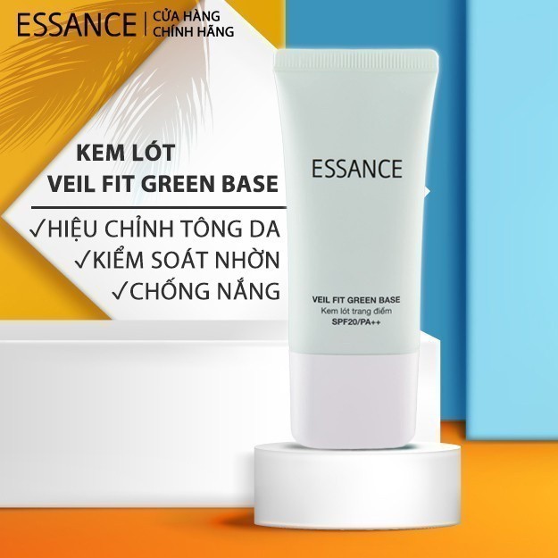 Ảnh [Quà tặng không bán] Kem lót hiệu chỉnh sắc da kiểm soát dầu Essance Veil Fit Green Base SPF20 PA++ 30ml 2