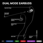 Tai nghe in ear gaming có dây SteelSeries Tusq thiết kế đeo cổ nhẹ Micro tháo rời Âm thanh rõ bass mạnh cho Mobile — ảnh 4