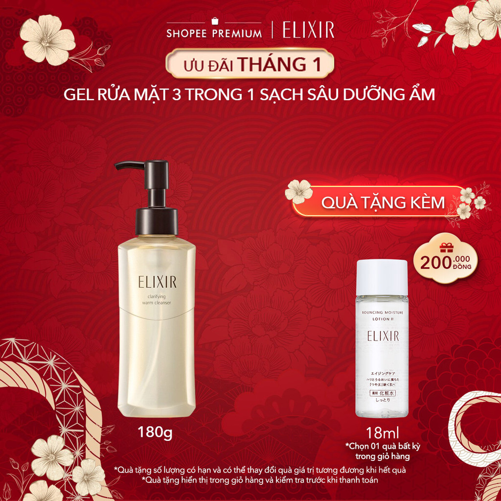 Gel rửa mặt sạch sâu, dưỡng ẩm Elixir Clarifying Warm Cleanser 180g ...