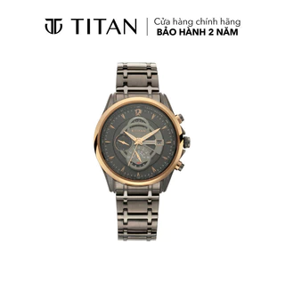 Đồng hồ Nam TITAN dây thép không gỉ Maritime màu Đen 45 mm – 1830KM01