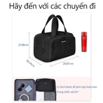 BAGSMART Túi đựng đồ vệ sinh cá nhân chống thấm nước, nhẹ, rộng rãi, có thể mở khi đi du lịch, Túi đựng đồ trang điểm du lịch cho phụ nữ — ảnh 2