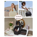 BAGSMART Túi đựng đồ vệ sinh cá nhân chống thấm nước, nhẹ, rộng rãi, có thể mở khi đi du lịch, Túi đựng đồ trang điểm du lịch cho phụ nữ — ảnh 8