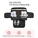 BAGSMART Túi đựng đồ vệ sinh cá nhân chống thấm nước, nhẹ, rộng rãi, có thể mở khi đi du lịch, Túi đựng đồ trang điểm du lịch cho phụ nữ — ảnh 5