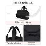 BAGSMART Túi đựng đồ vệ sinh cá nhân chống thấm nước, nhẹ, rộng rãi, có thể mở khi đi du lịch, Túi đựng đồ trang điểm du lịch cho phụ nữ — ảnh 3