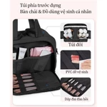 BAGSMART Túi đựng đồ vệ sinh cá nhân chống thấm nước, nhẹ, rộng rãi, có thể mở khi đi du lịch, Túi đựng đồ trang điểm du lịch cho phụ nữ — ảnh 6