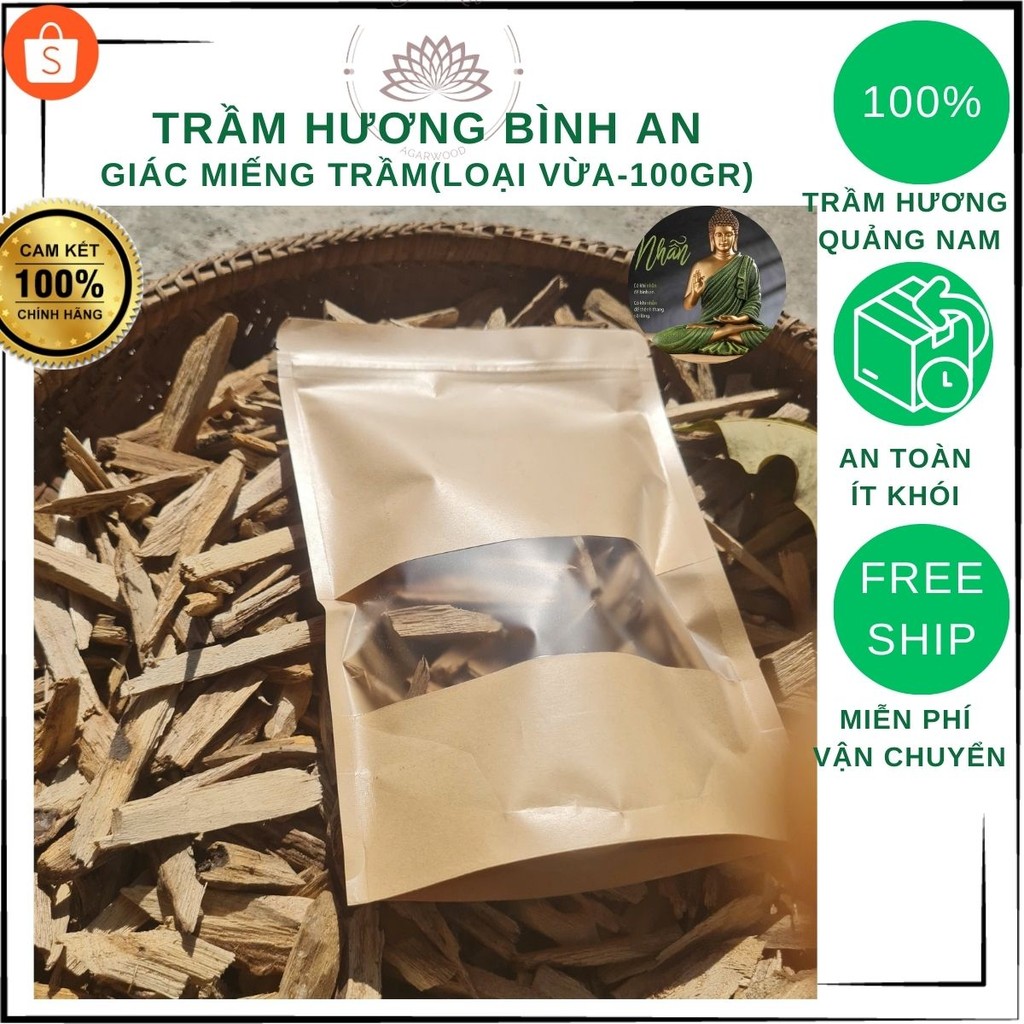 [100gram]Giác Trầm Hàng Loại 1 Xông Đốt Tẩy Uế, Xông Tài Lộc Thờ Cúng Thưởng Trầm, Vụn Trầm, Dăm Trầm