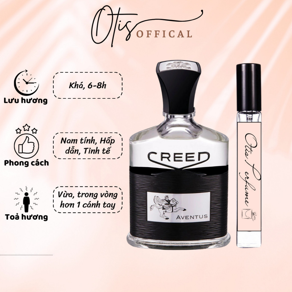 Nước Hoa Chiết 10ml Nam Creed Aventus (Đen) Hương Thơm Quyền lực, Nam tính, Hấp dẫn, Tinh tế