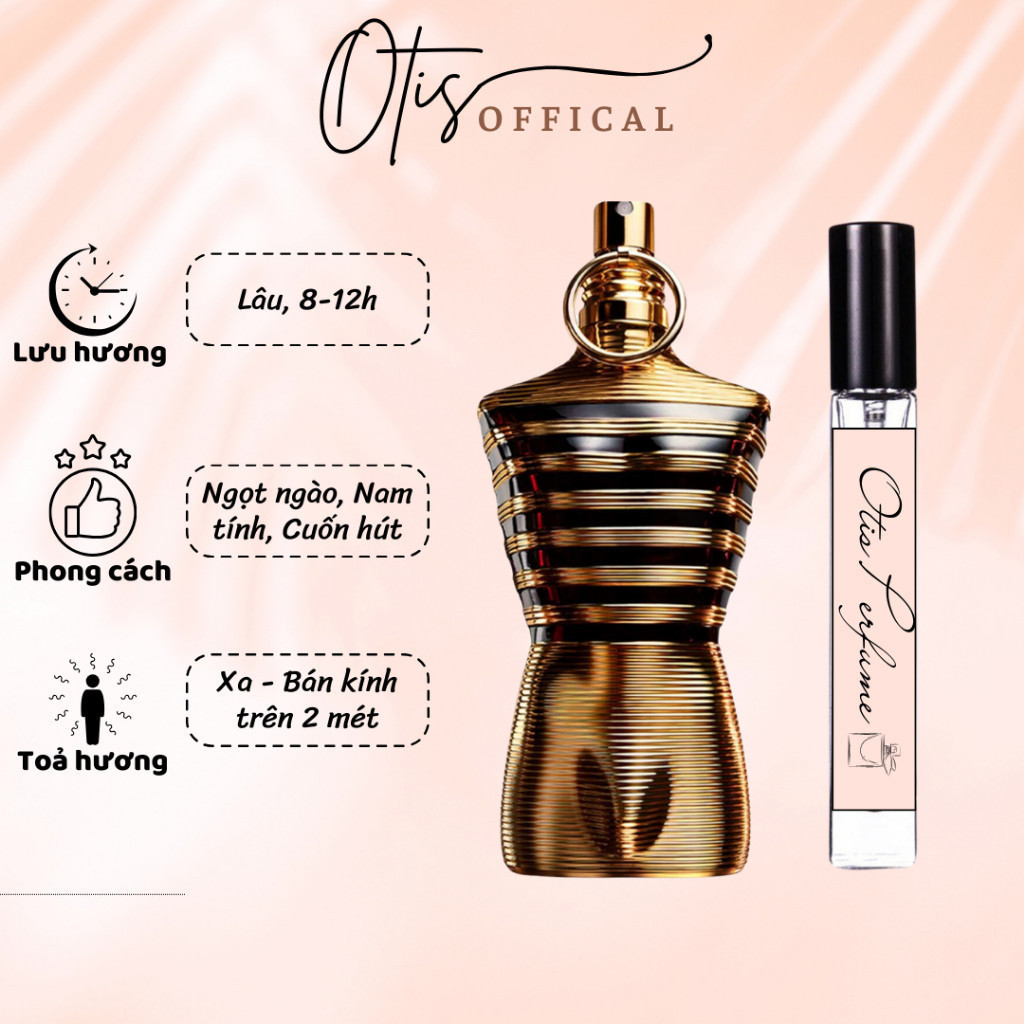 Nước Hoa Chiết 10ml Nam Jean Paul Gaultier Le Male Elixir Hương Thơm Ngọt ngào, Nam tính, Cuốn hút