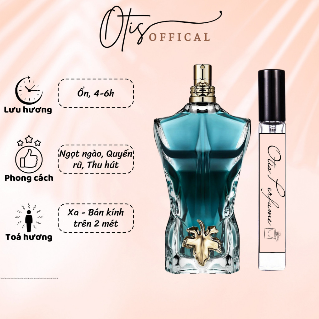 Nước Hoa Chiết 10ml Nam Jean Paul Gaultier Le Beau for men (Xanh) Hương Thơm Ngọt ngào