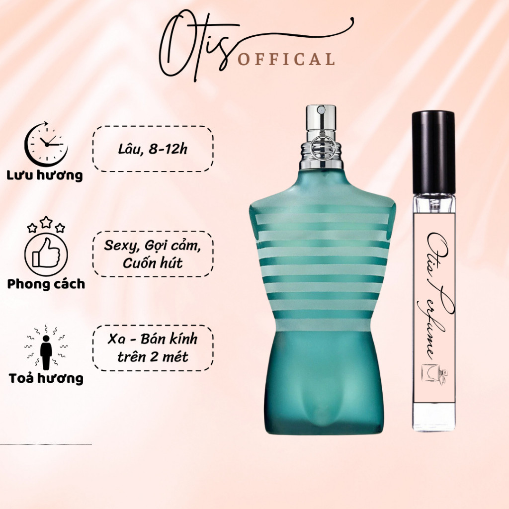 Nước Hoa Chiết 10ml Nam Jean Paul Gaultier Le Male EDT Hương Thơm Sexy, Gợi cảm, Cuốn hút