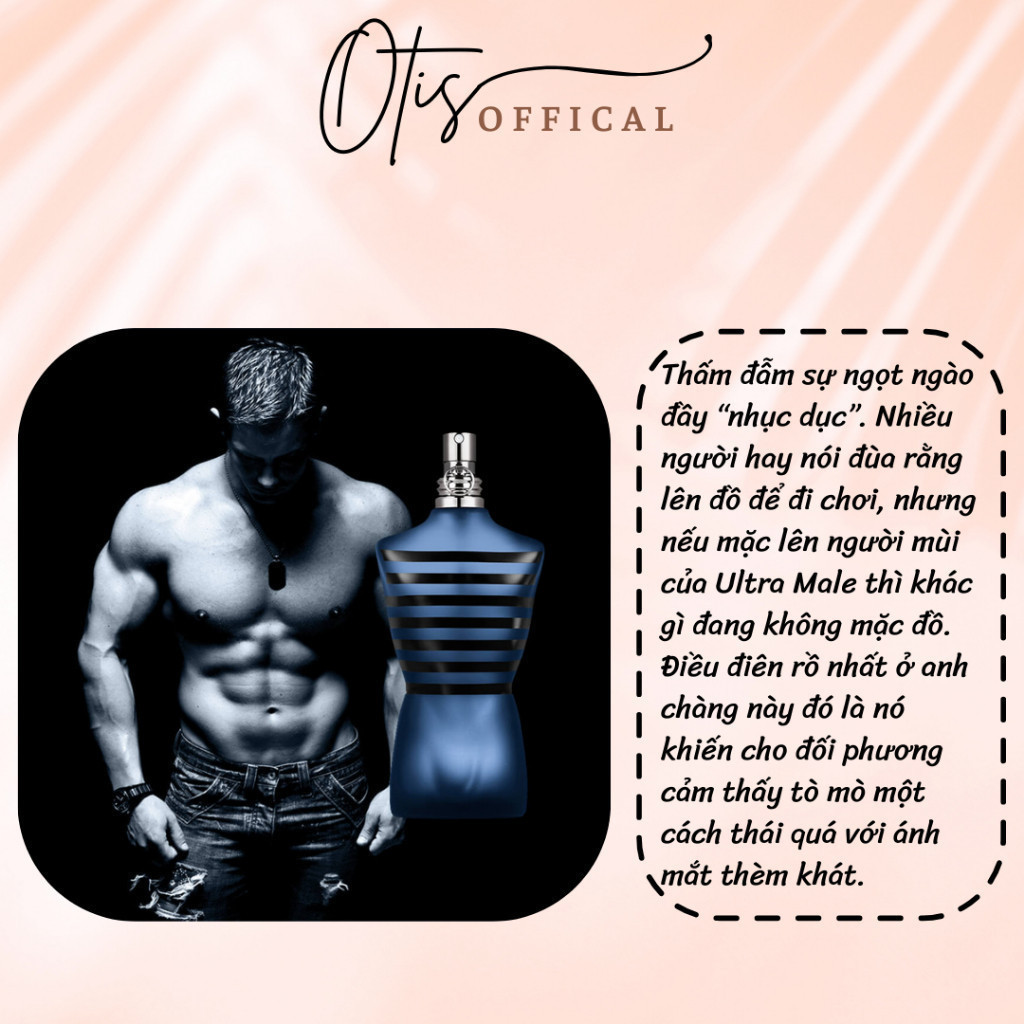 Nước Hoa Chiết 10ml Nam Jean Paul Gaultier Ultra Male Hương Thơm Sexy, Gợi cảm, Cuốn hút