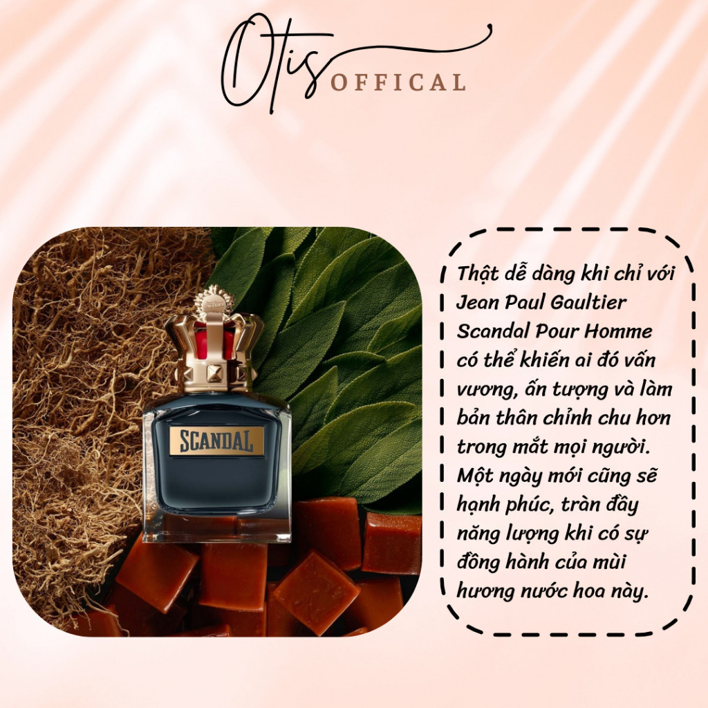 Nước Hoa Chiết 10ml Nam Jean Paul Gaultier Scandal Pour Homme Hương Thơm Cuốn hút, Sang trọng