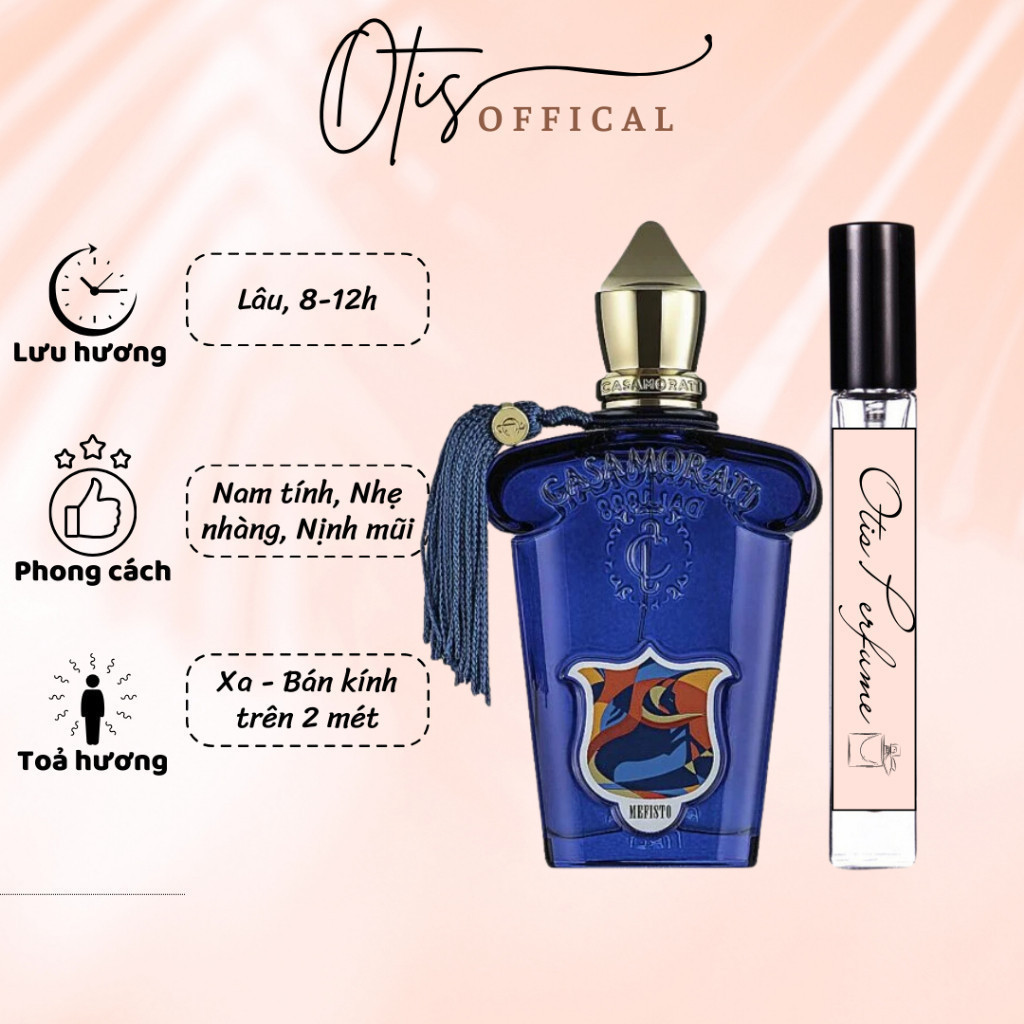 Nước Hoa Chiết 10ml Nam Xerjoff Casamorati Mefisto Hương Thơm Nam tính, Nhẹ nhàng, Nịnh mũi