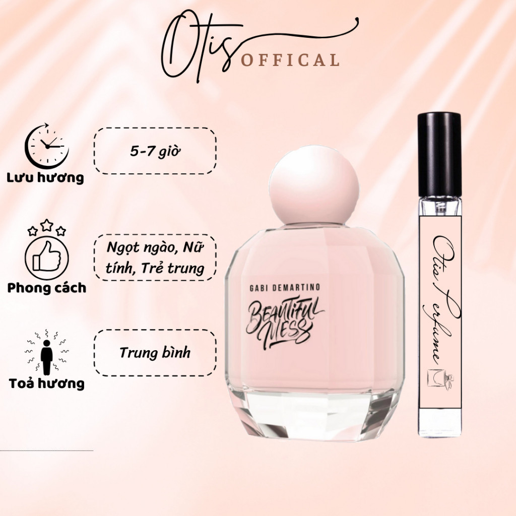 Nước Hoa Chiết 10ml Nữ Gabi Demartino Beautiful Mess EDP Hương Thơm Ngọt ngào, Nữ tính, Trẻ trung
