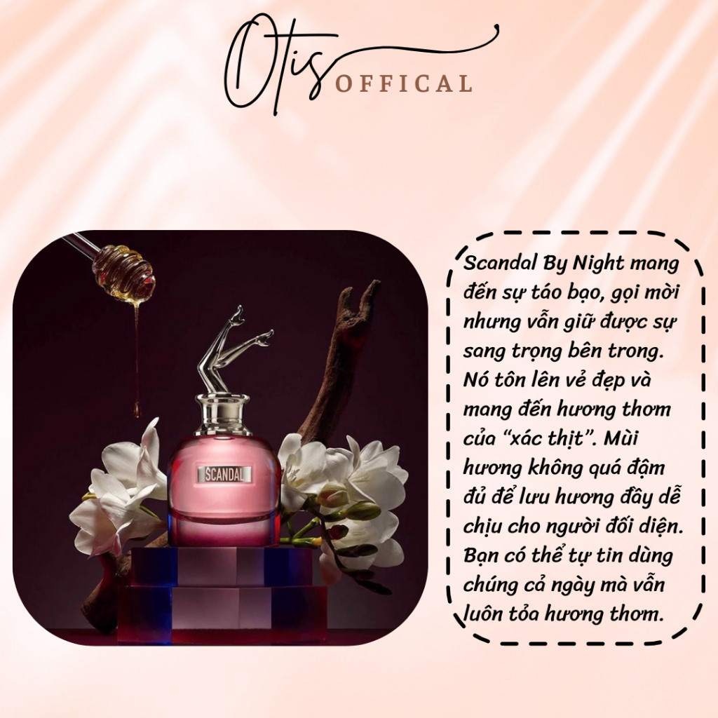 Nước Hoa Chiết 10ml Nữ Jean Paul Gaultier Scandal By Night Hương Thơm Gợi cảm, Sành điệu