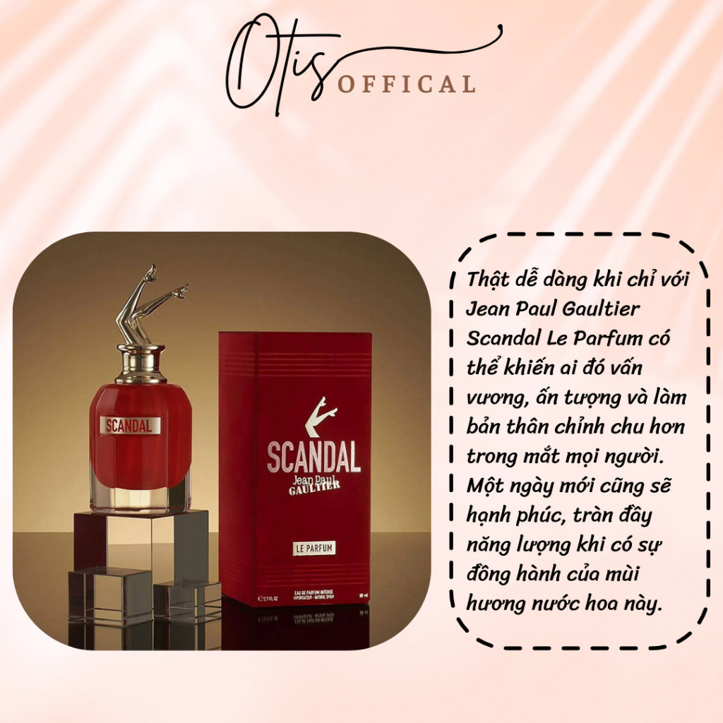 Nước Hoa Chiết 10ml Nữ Jean Paul Gaultier Scandal Le Parfum Hương Thơm Ám áp, Quyến rũ, Sang trọng