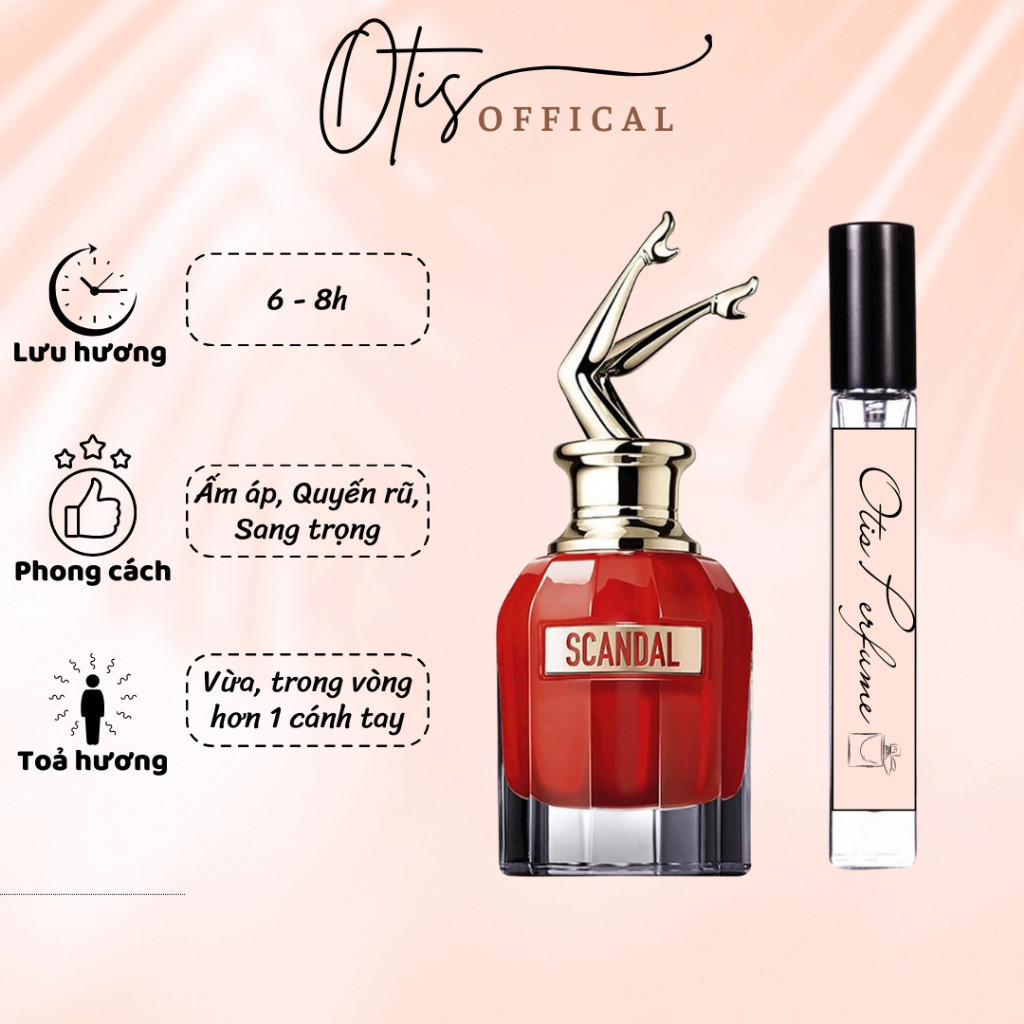 Nước Hoa Chiết 10ml Nữ Jean Paul Gaultier Scandal Le Parfum Hương Thơm Ám áp, Quyến rũ, Sang trọng