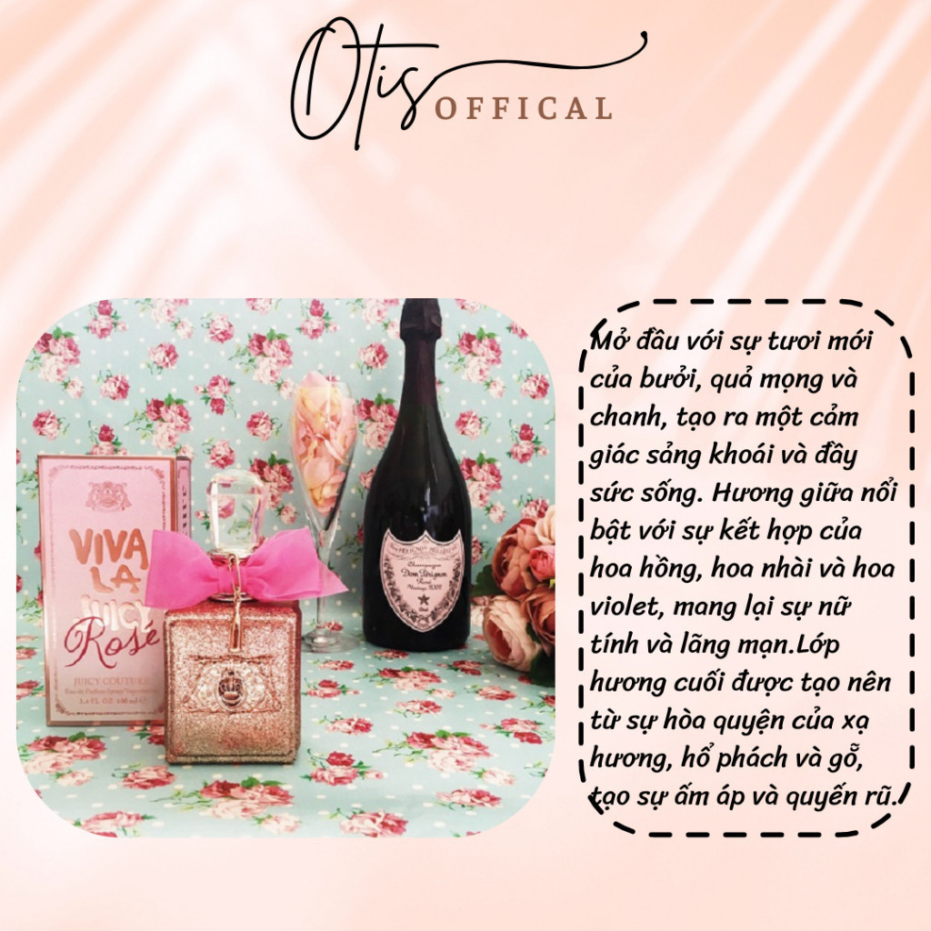 Nước Hoa Chiết 10ml Nữ Juicy Couture Viva La Juicy Rose Hương Thơm Nữ tính, Lãng mạn, Vui tươi