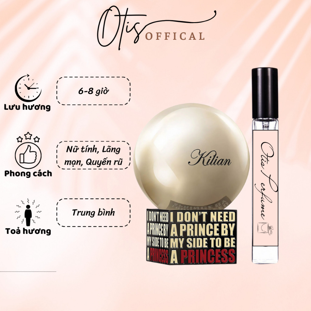 Nước Hoa Chiết 10ml Nữ Kilian Princess Rose De Mai EDP Hương Thơm Nữ tính, Lãng mạn, Quyến rũ
