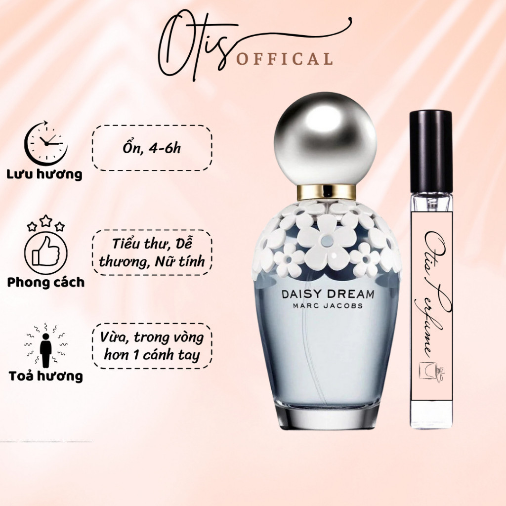 Nước Hoa Chiết 10ml Nữ Marc Jacobs Daisy Dream Hương Thơm Tiểu thư, Dễ thương, Nữ tính