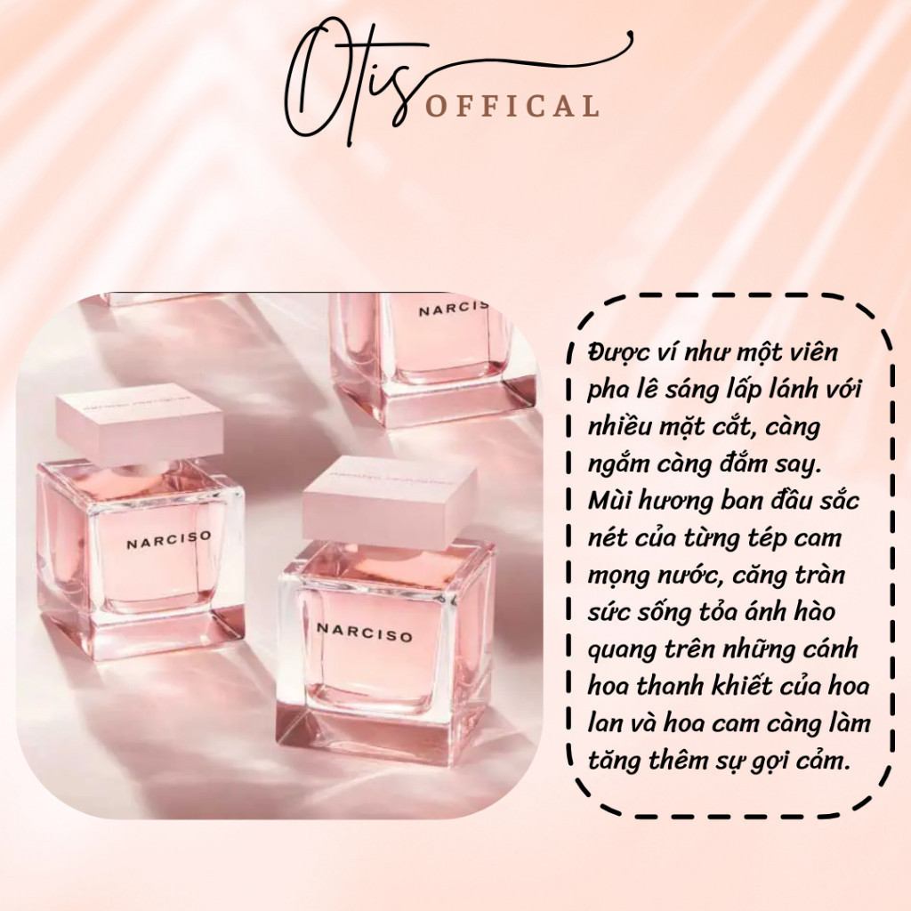 Nước Hoa Chiết 10ml Nữ Narciso Eau de Parfum Cristal Hương Thơm Trẻ trung, Thanh tao, Quyến rũ