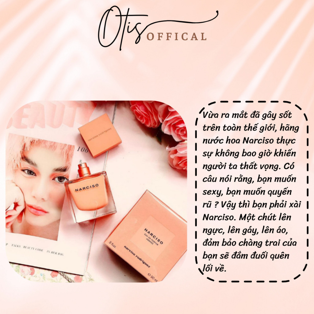 Nước Hoa Chiết 10ml Nữ Narciso Eau de Parfum Ambrée Hương Thơm Sang trọng, Quyến rũ, Thu hút