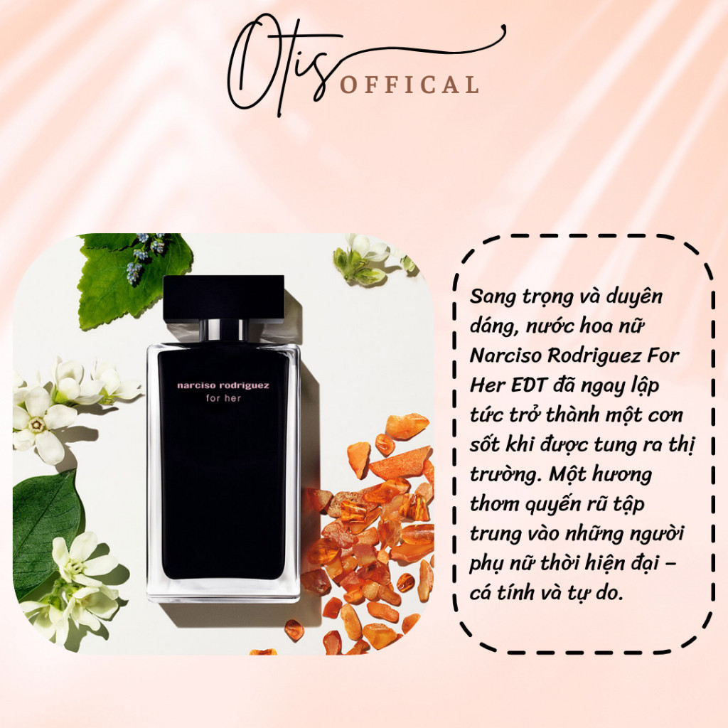 Nước Hoa Chiết 10ml Nữ Narciso Rodriguez For Her EDT (Narciso đen) Hương Thơm Nữ tính, Quyến rũ