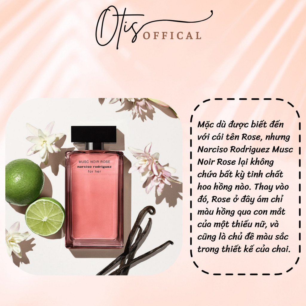 Nước Hoa Chiết 10ml Nữ Narciso Rodriguez For Her Musc Noir Rose EDP Hương Thơm Quyến rũ, Thu hút