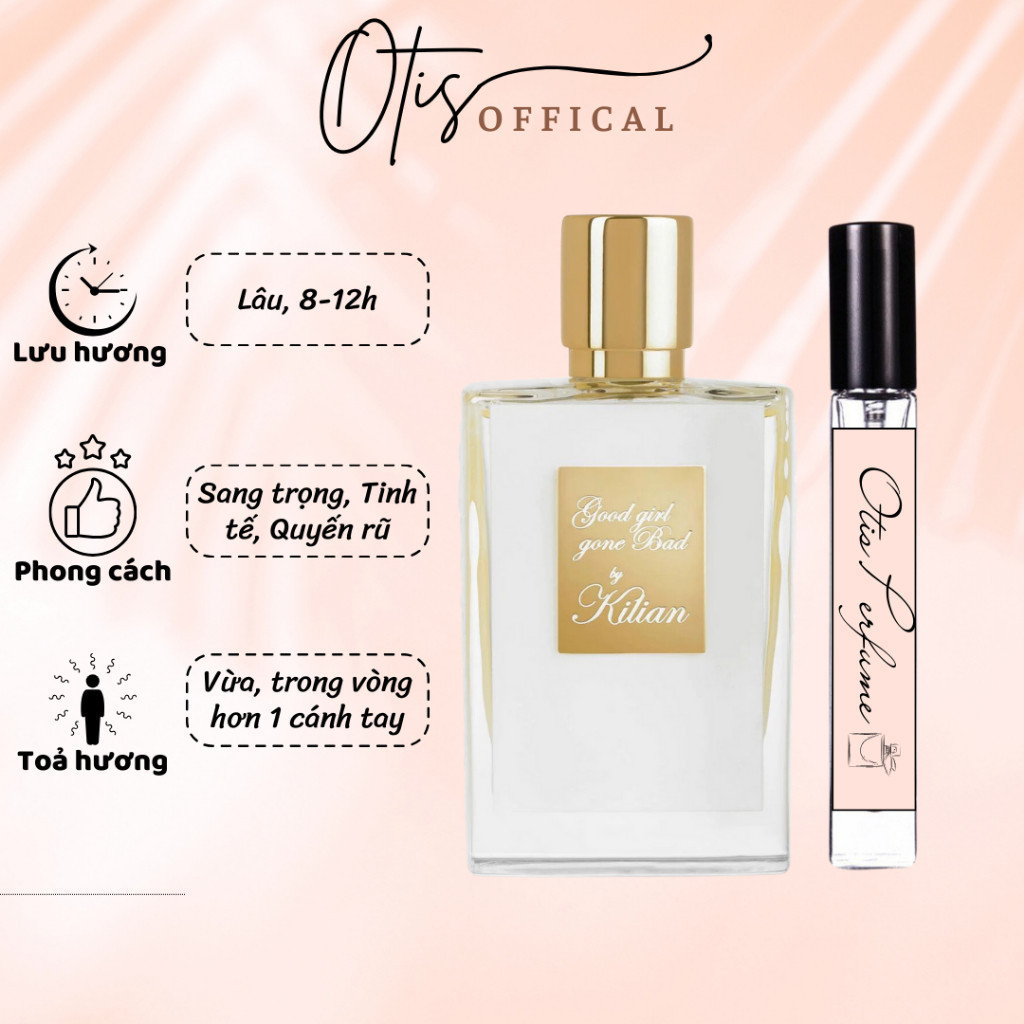 Nước Hoa Chiết 10ml Nữ Rắn Trắng Kilian Good Girl Gone Bad (trắng) Hương Thơm Sang trọng, Tinh tế