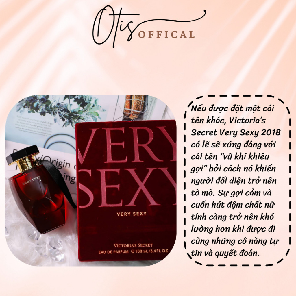 Nước Hoa Chiết 10ml Nữ Victoria’s Secret Very Sexy 2018 Hương Thơm Nữ tính, Gợi cảm, Cuốn hút