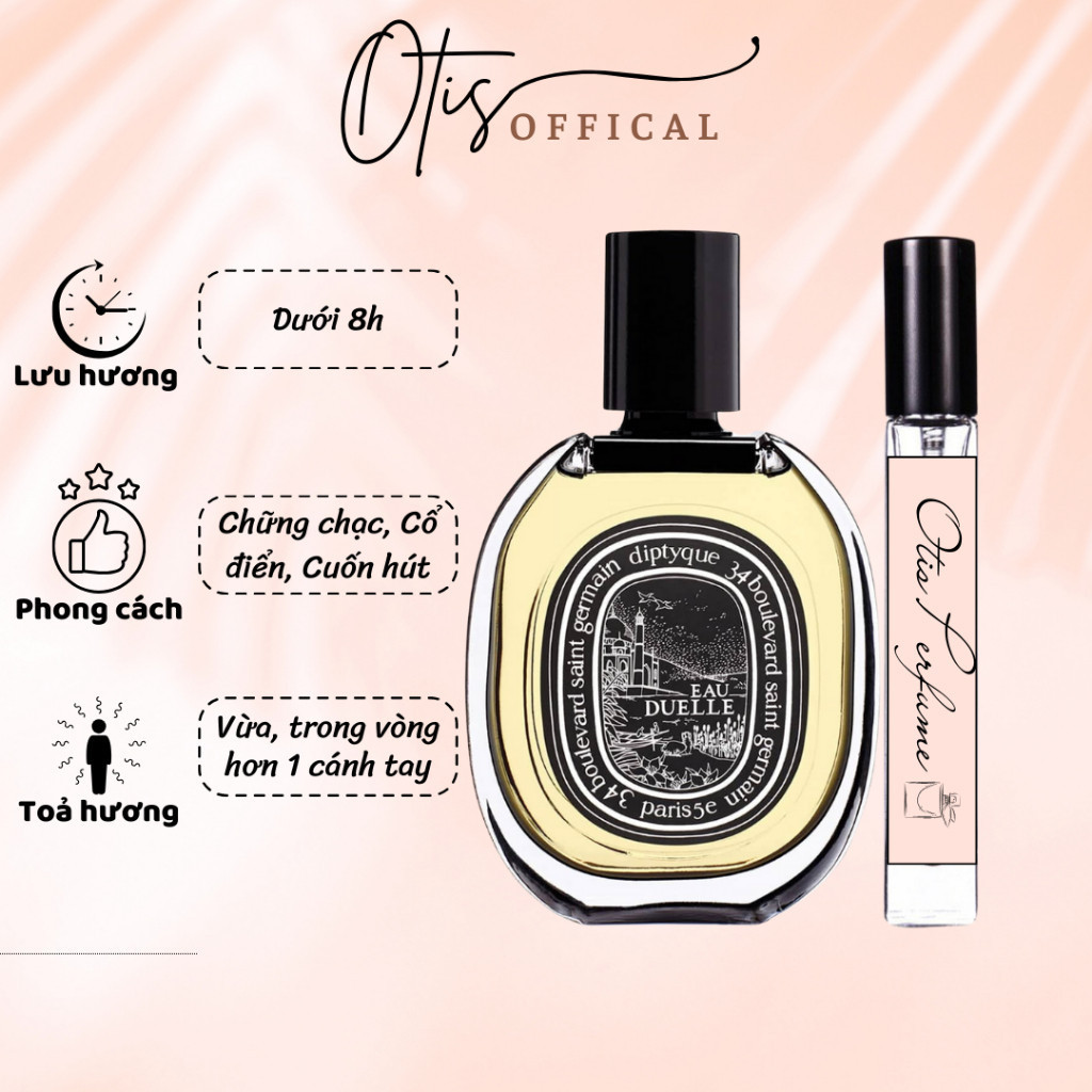 Nước Hoa Chiết 10ml Unisex Diptyque Eau Duelle Hương Thơm Chững chạc, Cổ điển, Cuốn hút