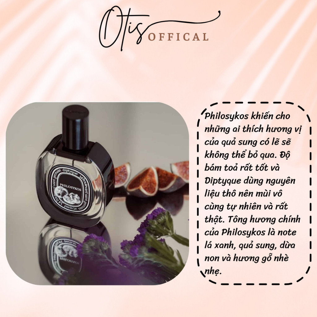 Nước Hoa Chiết 10ml Unisex Diptyque Philosykos Hương Thơm Tinh tế, Thanh Lịch, Sang trọng