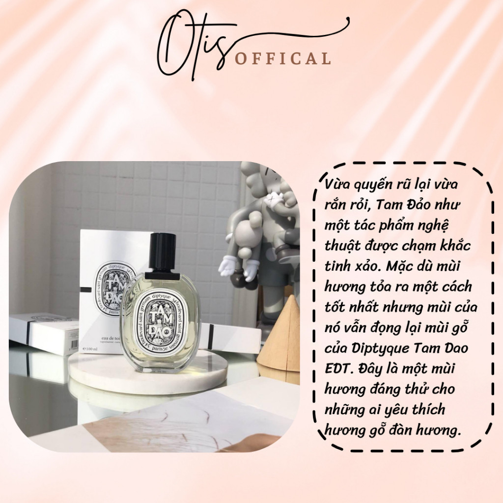 Nước Hoa Chiết 10ml Unisex Diptyque Tam Dao EDT Hương Thơm Sang trọng, Gợi cảm, Ấm áp