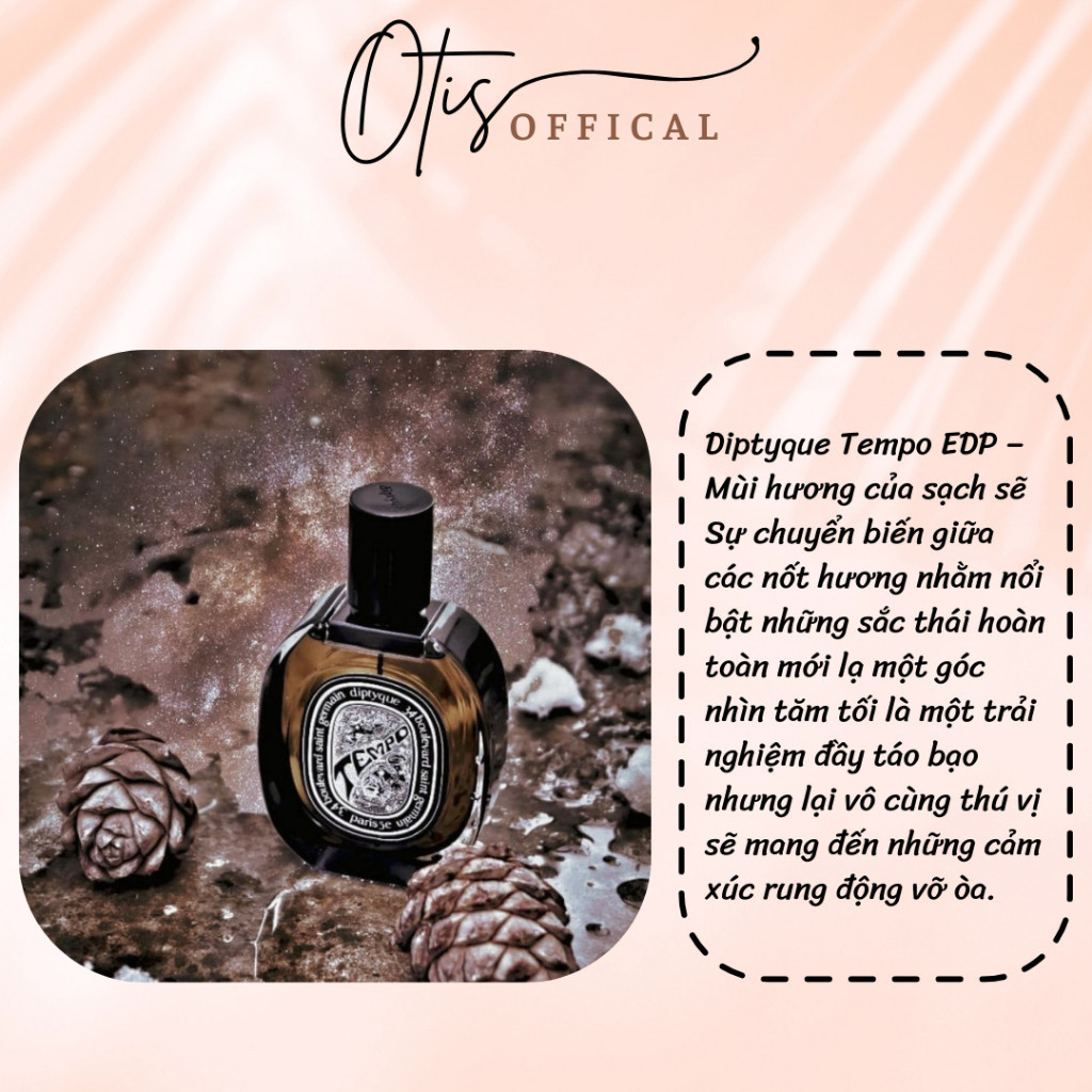 Nước Hoa Chiết 10ml Unisex Diptyque Tempo Hương Thơm Quyến rũ, Thu hút, Sang trọng