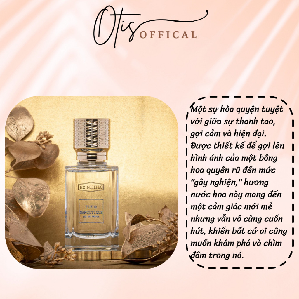 Nước Hoa Chiết 10ml Unisex Ex Nihilo Fleur Narcotique Edp Hương Thơm Cuốn hút, Quyến rũ, Tinh tế
