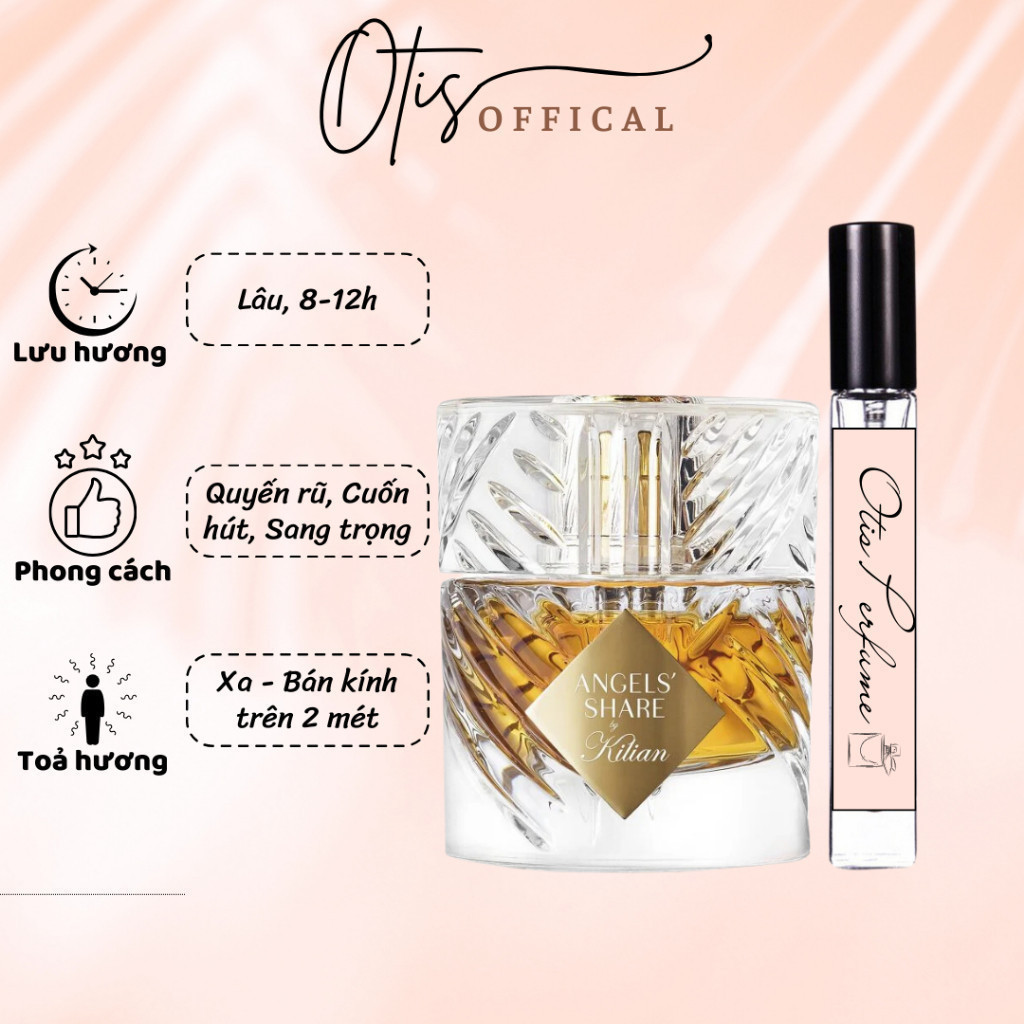 Nước Hoa Chiết 10ml Unisex Kilian Angels’ Share Hương Thơm Quyến rũ, Cuốn hút, Sang trọng