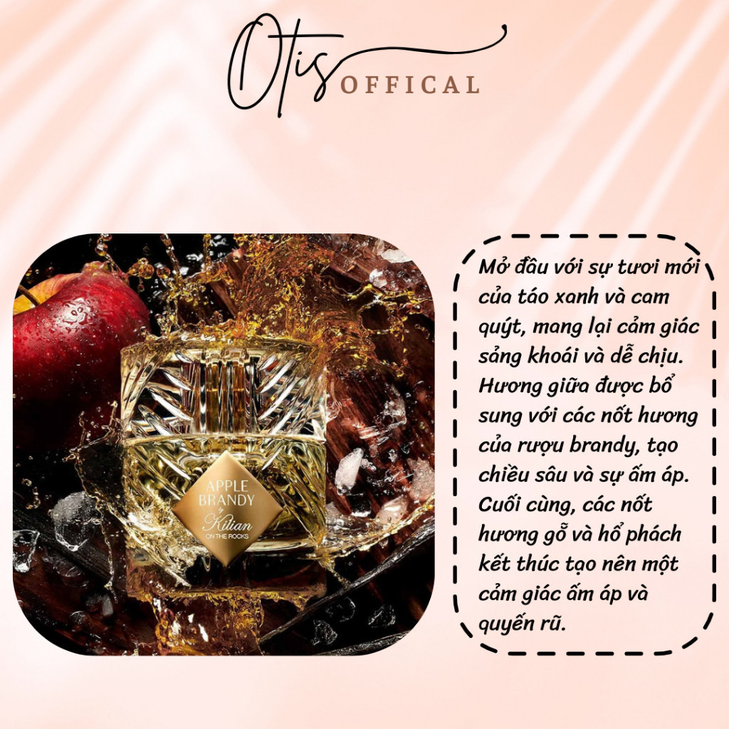 Nước Hoa Chiết 10ml Unisex Kilian Apple Brandy on the Rocks Hương Thơm Sang trọng, Gợi cảm, Nổi bật