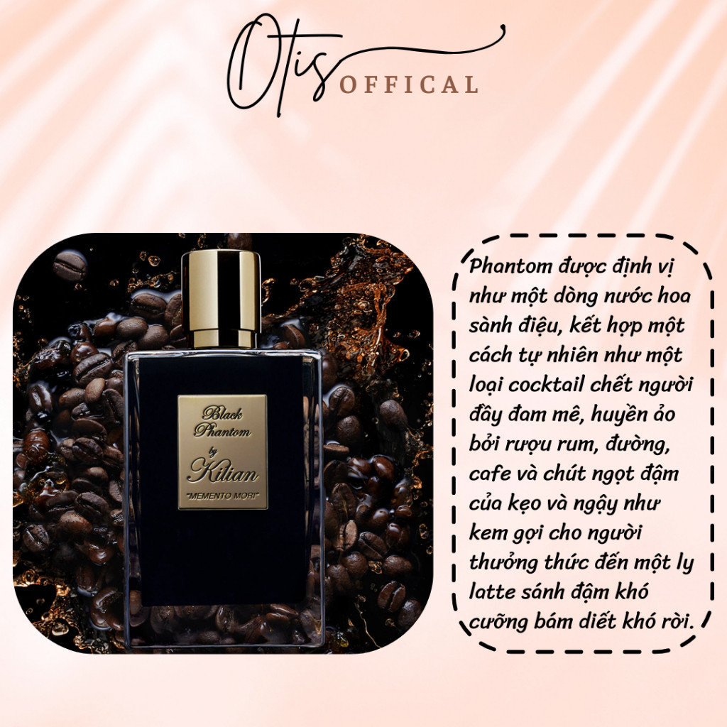 Nước Hoa Chiết 10ml Unisex Kilian Black Phantom - Memento Mori (đen) Hương Thơm Sang trọng, Quyến rũ