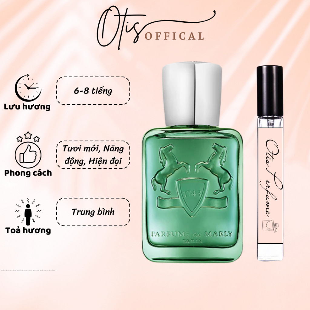 Nước Hoa Chiết 10ml Unisex Parfums de Marly Greenley Hương Thơm Tươi mới, Năng động, Hiện đại