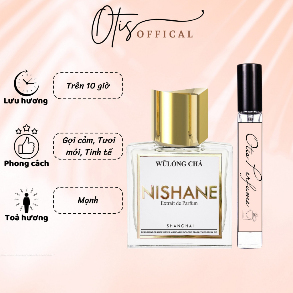 Nước Hoa Chiết 10ml Unisex Nishane Wulong Cha Extrait De Parfum Hương Thơm Gợi cảm, Tươi mới