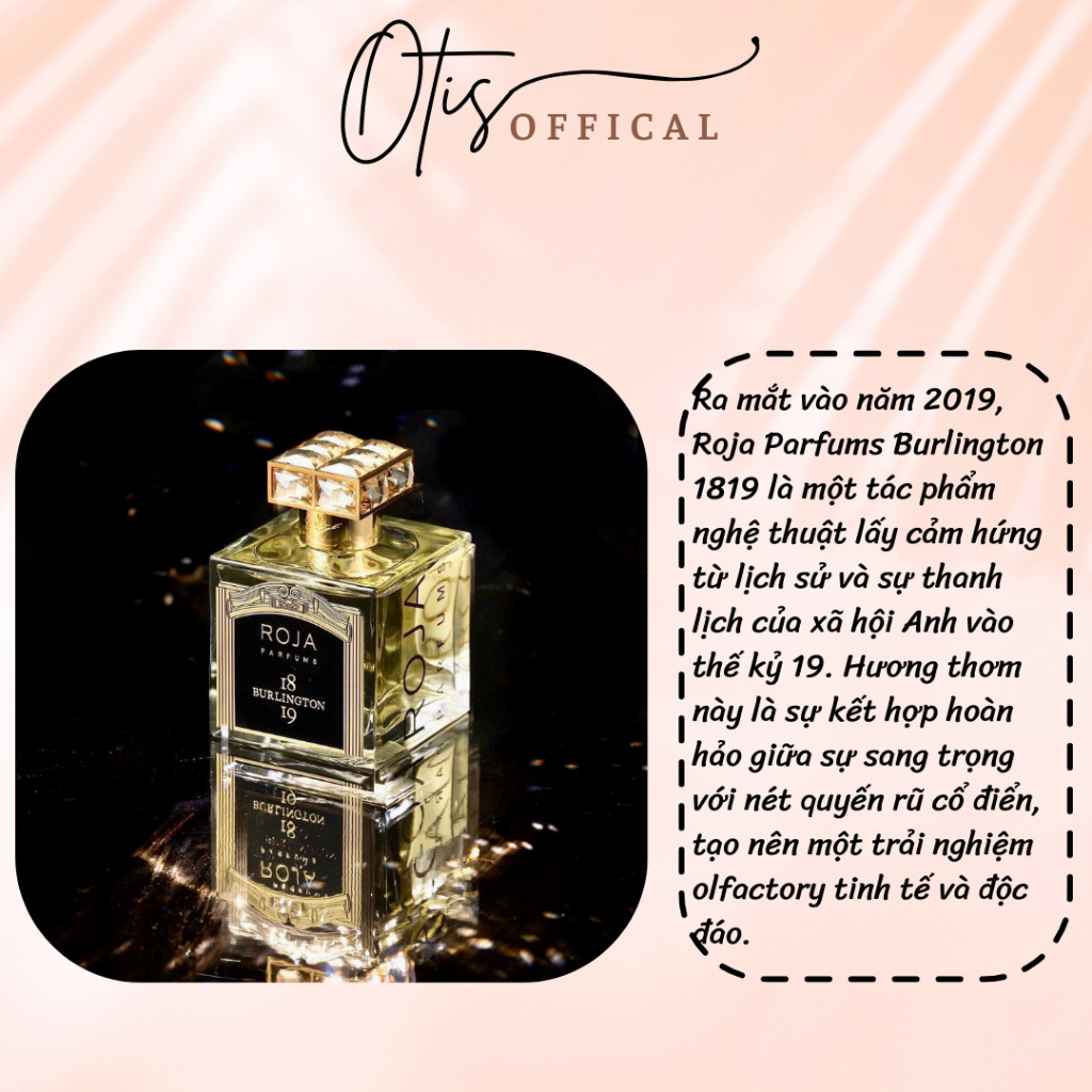 Nước Hoa Chiết 10ml Unisex Roja Parfums Burlington 1819 Hương Thơm Sang trọng, Cổ điển, Quyến rũ