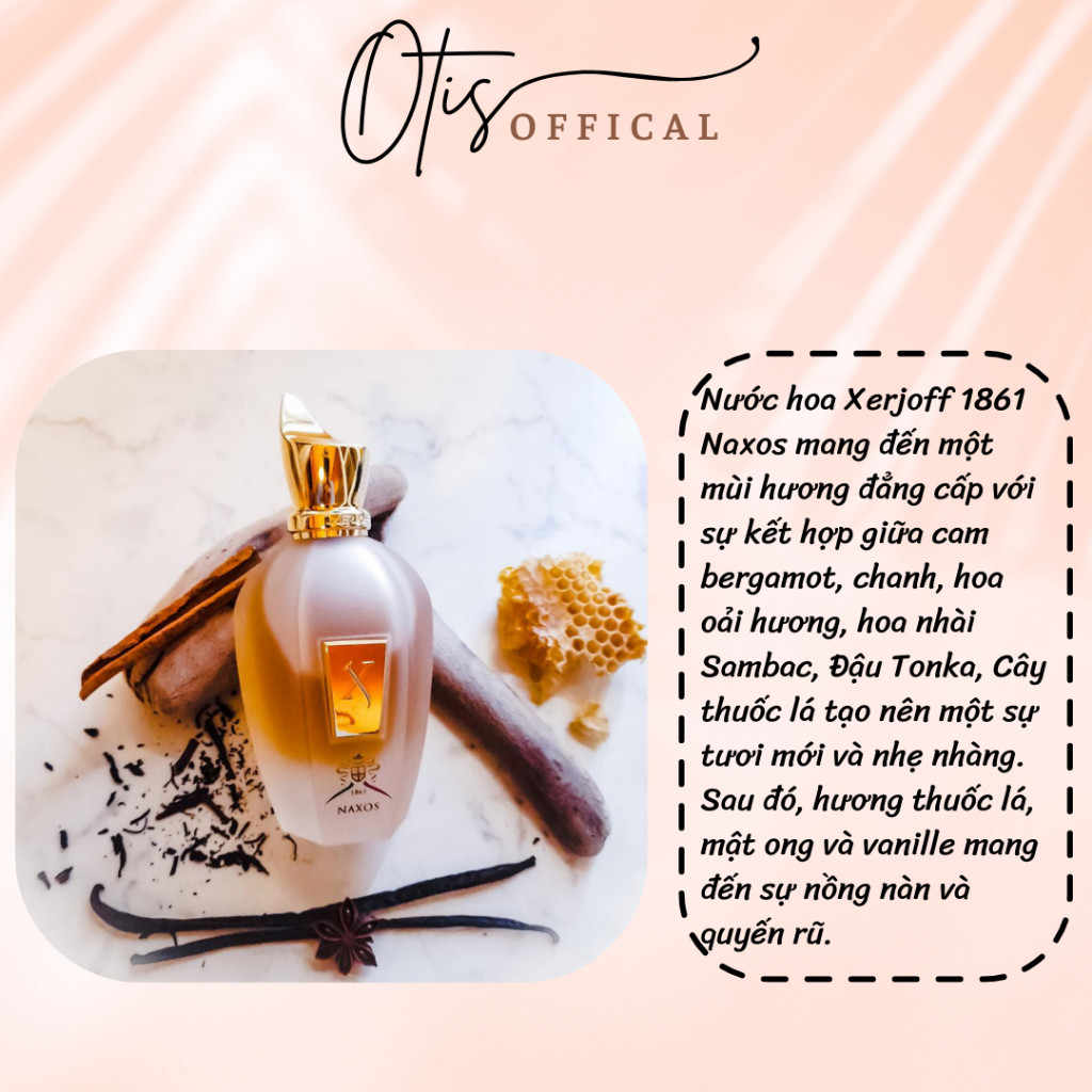 Nước Hoa Chiết 10ml Unisex Xerjoff 1861 Naxos Hương Thơm Đẳng cấp, Cuốn hút, Sang trọng