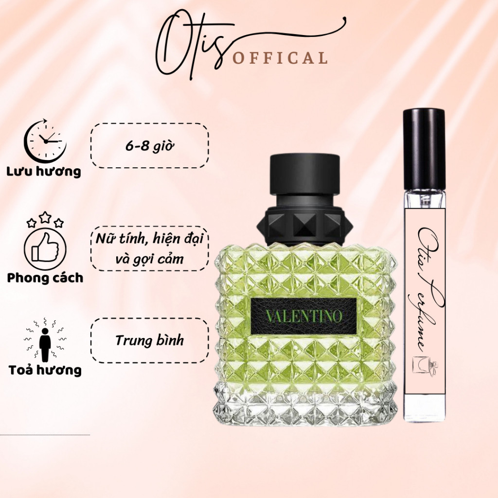 Nước Hoa Chiết 10ml Unisex Valentino Donna Born in Roma Green Hương Thơm Hiện đại, Gợi cảm