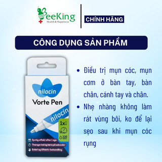 Bút bôi NILOCIN VORTE PEN hỗ trợ tình trạng mụn cóc tay, chân - Bút 3ml