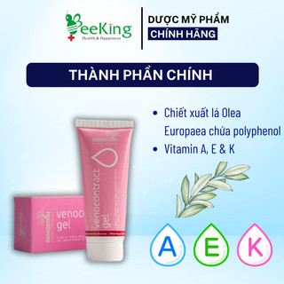 Gel bôi BENOSTAN VENOCONTRACT hỗ trợ điều trị các triệu chứng do suy giãn tĩnh mạch - Tube 75ml